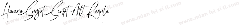 HavanaSunset Script Alt Regular字体转换